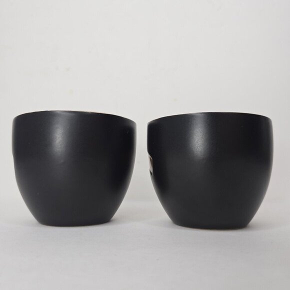 BAILEY'S Irish Cream Yours And Mine Black Ceramic Cups Set of 2 2.75" Collectors - Picture 2 of 9